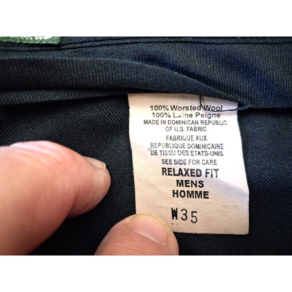 Eddie Bauer Men’s Wool Dress Pants 38 Charcoal Gray Relaxed Fit Classic - Picture 5 of 16